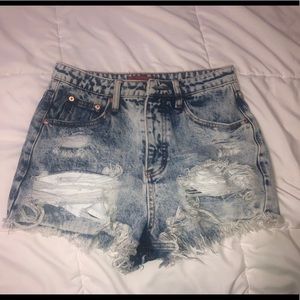 Fashion Nova denim high wasted shorts